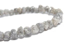 [Video][One of a kind] [1mm hole] Gray Diamond Rough Nugget Bracelet NO.8