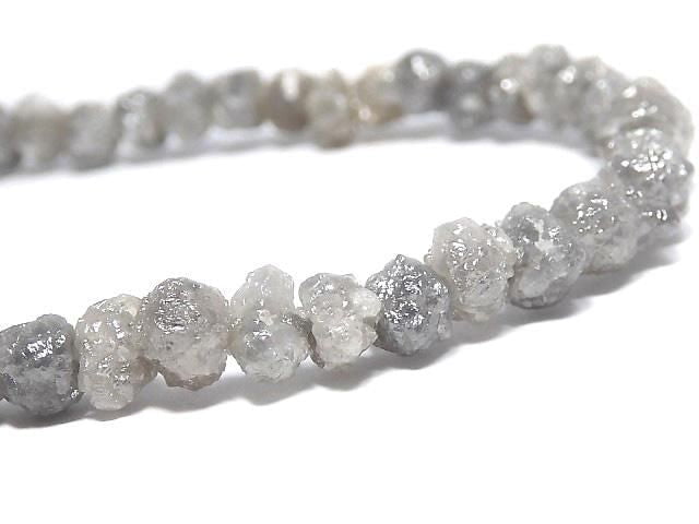 [Video][One of a kind] [1mm hole] Gray Diamond Rough Nugget Bracelet NO.10