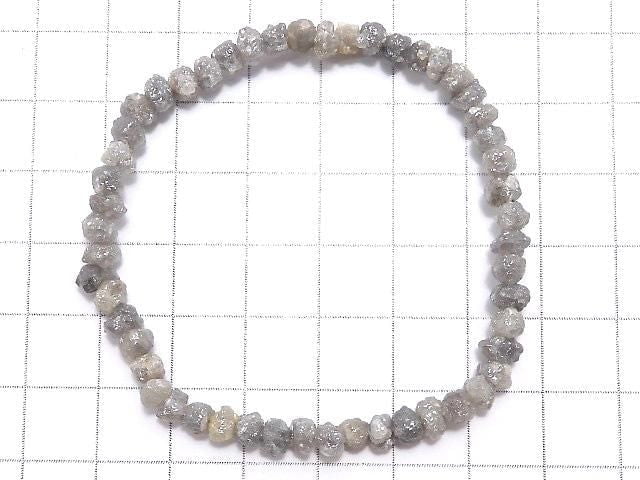 [Video][One of a kind] [1mm hole] Gray Diamond Rough Nugget Bracelet NO.10