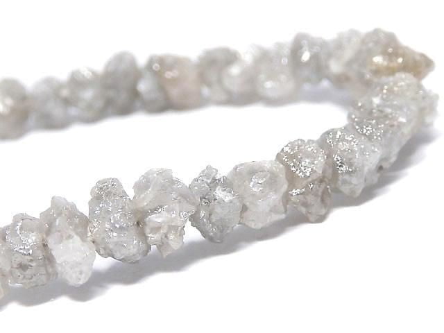 [Video][One of a kind] [1mm hole] Gray Diamond Rough Nugget Bracelet NO.13