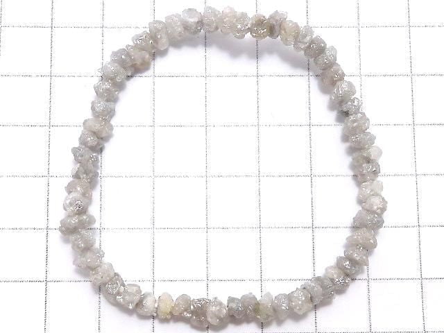 [Video][One of a kind] [1mm hole] Gray Diamond Rough Nugget Bracelet NO.13