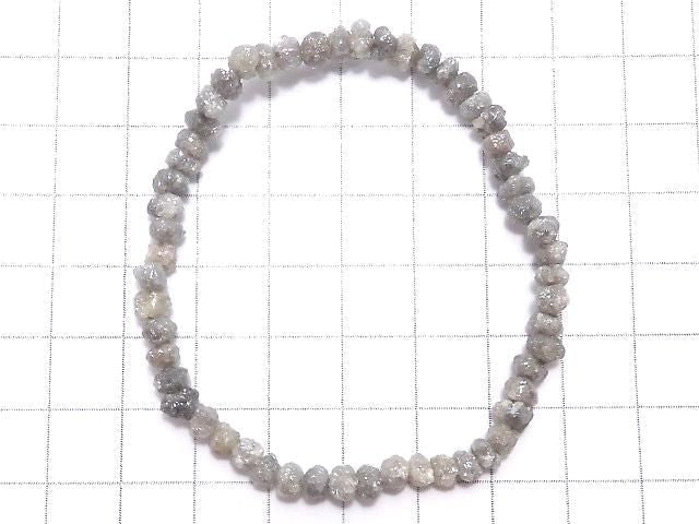 [Video][One of a kind] [1mm hole] Gray Diamond Rough Nugget Bracelet NO.14