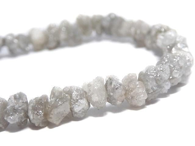 [Video][One of a kind] [1mm hole] Gray Diamond Rough Nugget Bracelet NO.16