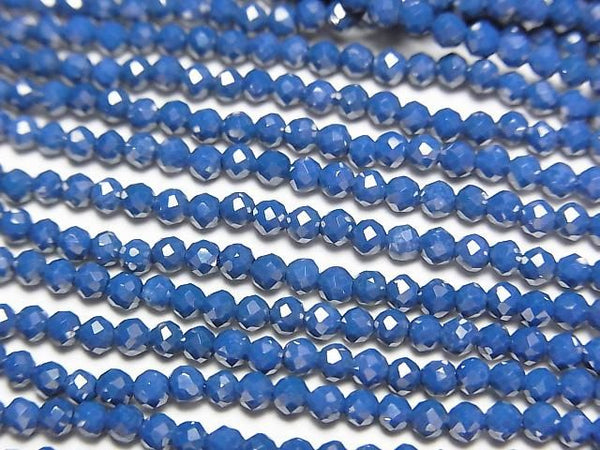 [Video]High Quality! Cubic Zirconia AAA Faceted Round 2mm [Denim Blue] 1strand beads (aprx.14inch/35cm)