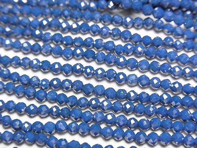 [Video]High Quality! Cubic Zirconia AAA Faceted Round 2mm [Denim Blue] 1strand beads (aprx.14inch/35cm)