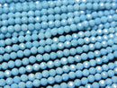 [Video]High Quality! Cubic Zirconia AAA Faceted Round 2mm [Milky Blue] 1strand beads (aprx.14inch/35cm)