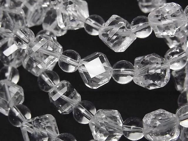 [Video]High Quality! Crystal AAA- Dice Shape 10mm & Round 6mm Bracelet