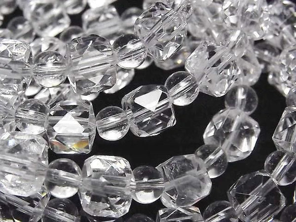 [Video]High Quality! Crystal AAA- Cube Shape 8mm & Round 6mm Bracelet