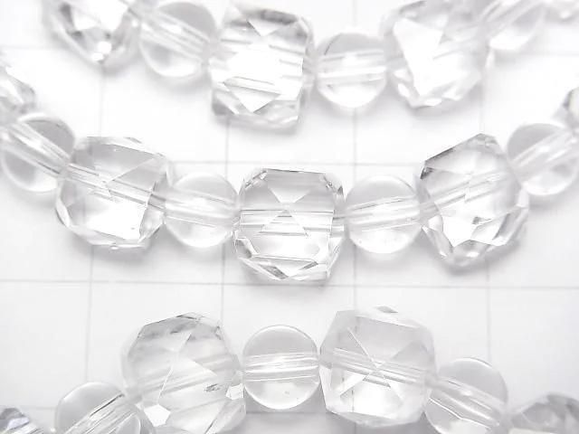[Video]High Quality! Crystal AAA- Cube Shape 8mm & Round 6mm Bracelet