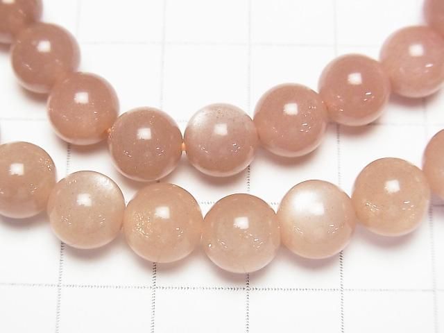 [Video] Orange Moonstone AA++ Round 8mm Bracelet