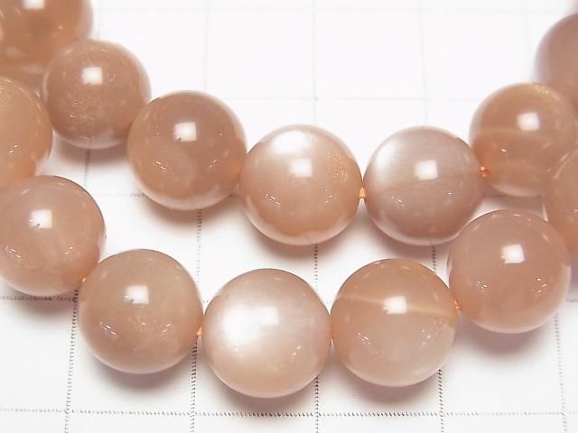 [Video] Orange Moonstone AA++ Round 10mm Bracelet