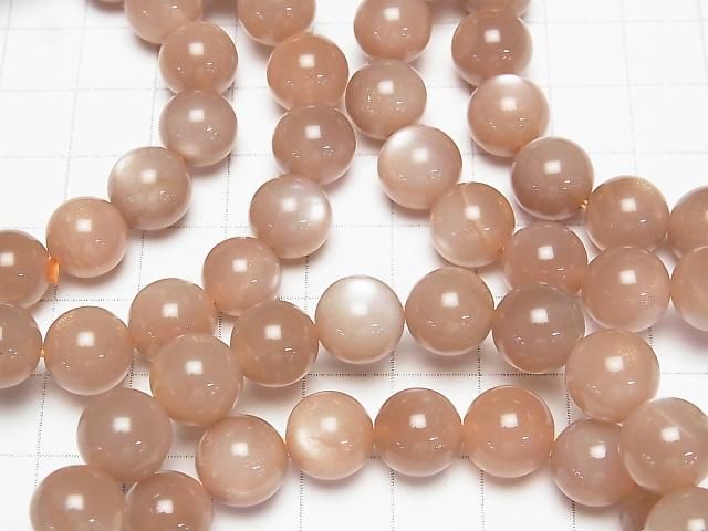 [Video] Orange Moonstone AA++ Round 10mm Bracelet