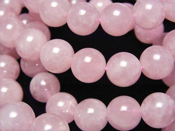 [Video] Madagascar Rose Quartz AA++ Round 10mm Bracelet