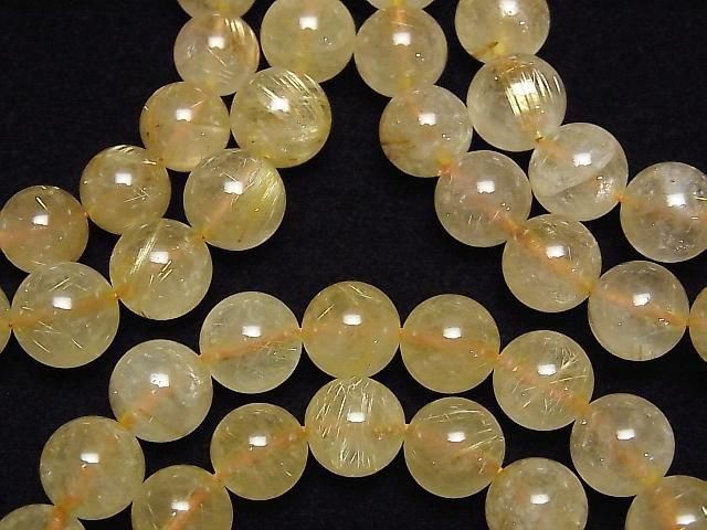 [Video] Rutilated Quartz AA++ Round 10mm Bracelet