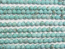 [Video] High Quality! Magnesite Turquoise Twist x Multiple Facets 5.5x4.5x4.5mm 1strand beads (aprx.15inch/36cm)