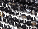 [Video]High Quality! Striped Onyx Twist x Multiple Facets 6x5x5mm 1strand beads (aprx.15inch/37cm)