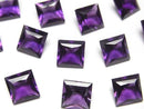 [Video]High Quality Amethyst AAA Loose stone Princess cut 8x8mm 2pcs