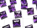 [Video]High Quality Amethyst AAA Loose stone Princess cut 8x8mm 2pcs