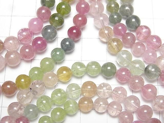 [Video] Multicolor Tourmaline AAA- Round 6mm Bracelet