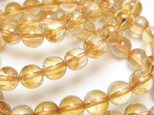 [Video] Phantom Citrine AAA- Round 7.5mm Bracelet