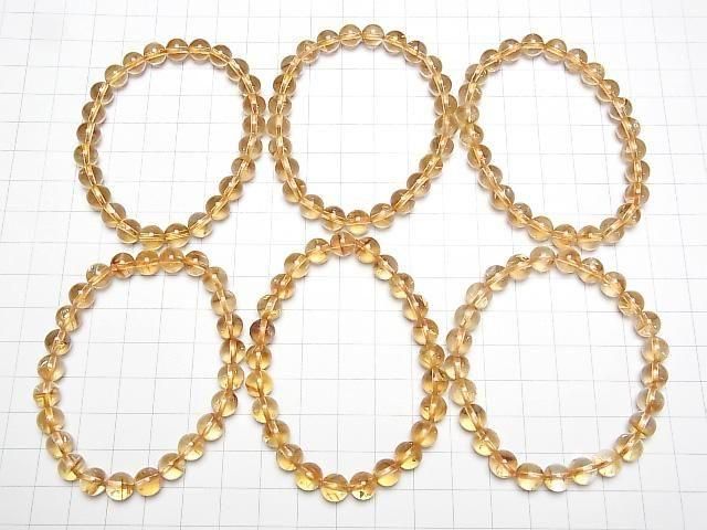 [Video] Phantom Citrine AAA- Round 7.5mm Bracelet