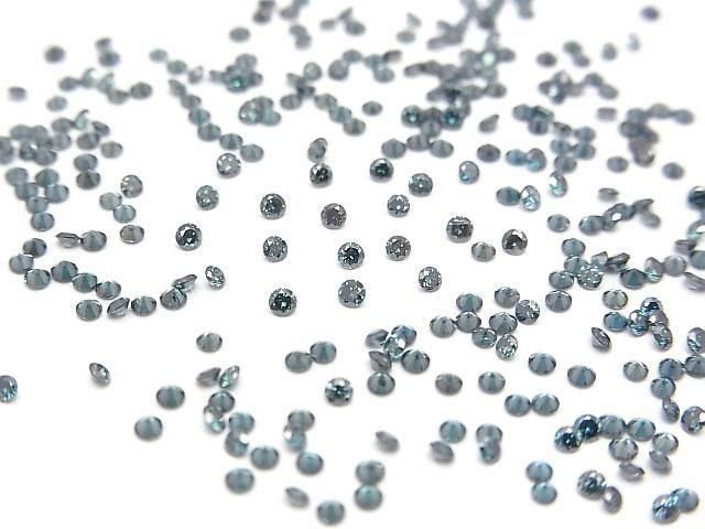 [Video] Blue Diamond Loose stone Round Faceted 1.5x1.5mm 10pcs