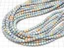 [Video] Alashan Agate (Alaxan Agate) Pastel color Hexagonal Rondelle (Heishi) 6x6x5mm 1strand beads (aprx.15inch/38cm)