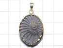[Video][One of a kind] Ammonite Pyrite Pendant 18KGP NO.144