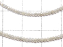 [Video][One of a kind] Light Yellow Diamond Faceted Button Roundel 1strand beads (aprx.18inch/44cm) NO.1