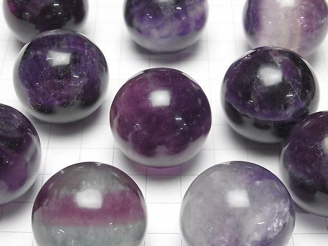 [Video] Purple Fluorite AA++ Sphere, Round 30mm 1pc