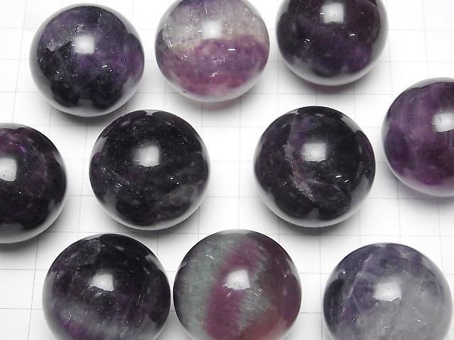 [Video] Purple Fluorite AA++ Sphere, Round 30mm 1pc