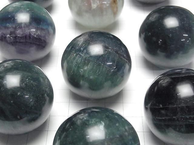 [Video] Green Fluorite AA++ Sphere, Round 40mm 1pc