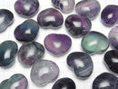 [Video] Multicolor Fluorite AA++ Undrilled Heart 25x30mm 2pcs