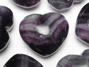 [Video] Purple Fluorite AA++ Undrilled Heart 40x45mm 1pc