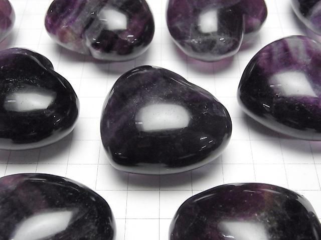 [Video] Purple Fluorite AA++ Undrilled Heart 40x45mm 1pc