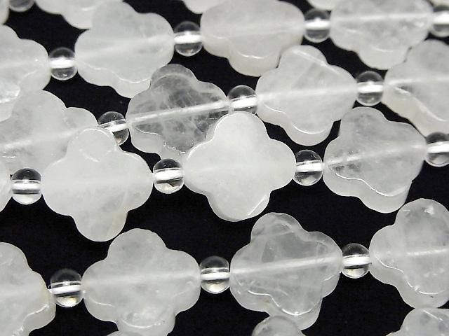 [Video] Crystal flower motif 13x13mm half or 1strand beads (aprx.14inch/34cm)