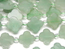 [Video] Green Aventurine flower motif 13x13mm half or 1strand beads (aprx.14inch/34cm)