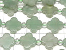 [Video] Green Aventurine flower motif 13x13mm half or 1strand beads (aprx.14inch/34cm)