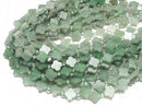 [Video] Green Aventurine flower motif 13x13mm half or 1strand beads (aprx.14inch/34cm)