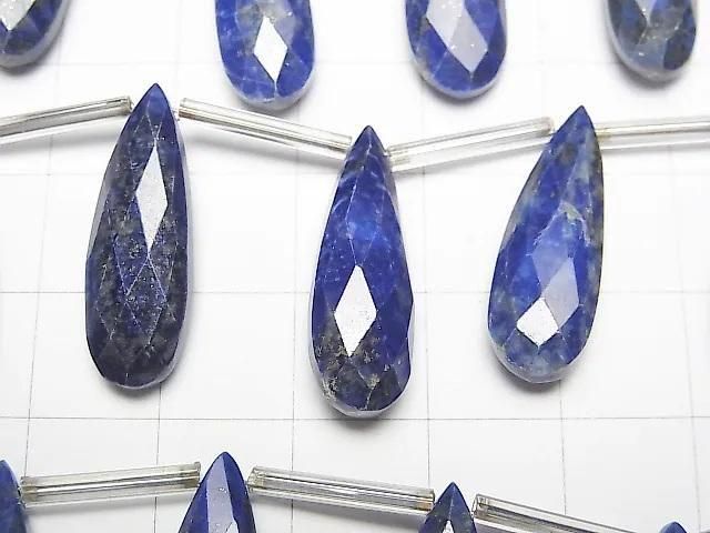 Lapislazuli AA++ Pear shape Faceted Briolette 24x8mm 1strand (8pcs )