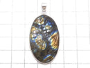 [Video][One of a kind] Rainbow Labradorite AAA- Carved Pendant Silver925 NO.22
