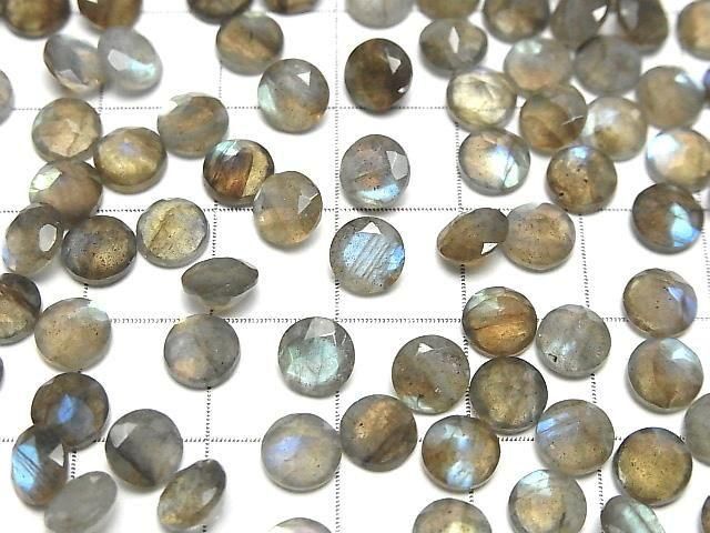 [Video]High Quality Labradorite AA++ Loose stone Round Faceted 6x6mm 5pcs