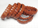 [Video] Red Jasper 2-Hole Faceted Rectangle 14x10x6mm 1strand (Bangle Bracelet)