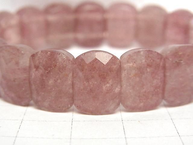 [Video] Pink Epidote 2-Hole Faceted Rectangle 14x10x6mm 1strand (Bangle Bracelet)