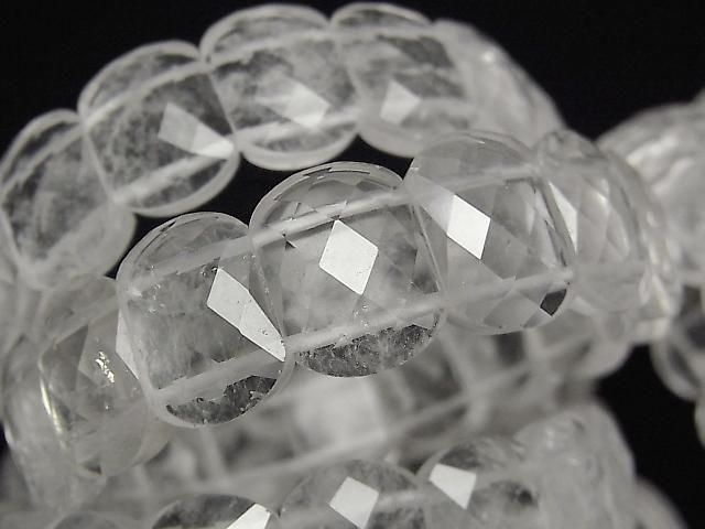 [Video] Crystal 2-Hole Faceted Rectangle 16x12x6mm 1strand (Bangle Bracelet)
