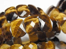 [Video] Yellow Tiger's Eye 2-Hole Faceted Rectangle 16x12x6mm 1strand (Bangle Bracelet)