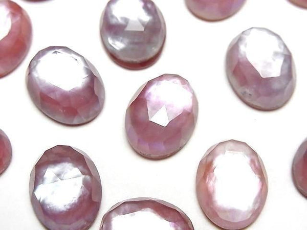 [Video] Carnelian x White Shell x Crystal AAA- Oval Rose Cut 16x12mm 2pcs