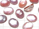 [Video] Carnelian x White Shell x Crystal AAA- Oval Rose Cut 16x12mm 2pcs