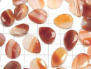 [Video] Mixed Carnelian Loose stone Pear shape Faceted 18x13mm 2pcs