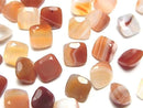[Video] Mixed Carnelian Loose stone Square Faceted 8x8mm 5pcs